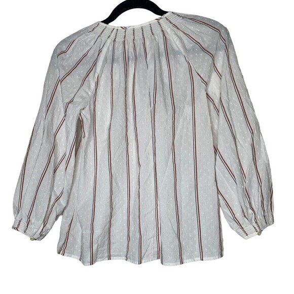 MADEWELL Womens Size XXS Smocked Neck Swiss Dot Blouse AJ995 Lightweight… - Picture 4 of 6